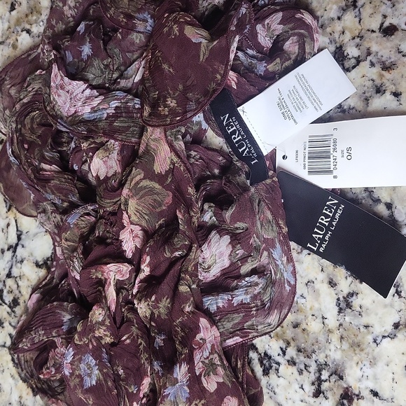 Ralph Lauren Ruffle Scarf Wrap - Picture 4 of 7